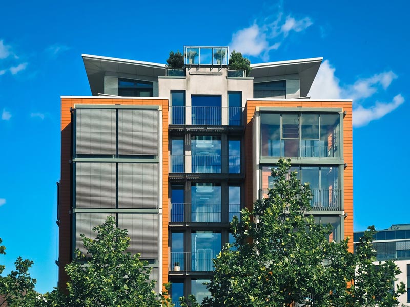 upper floors of apartment from the outside