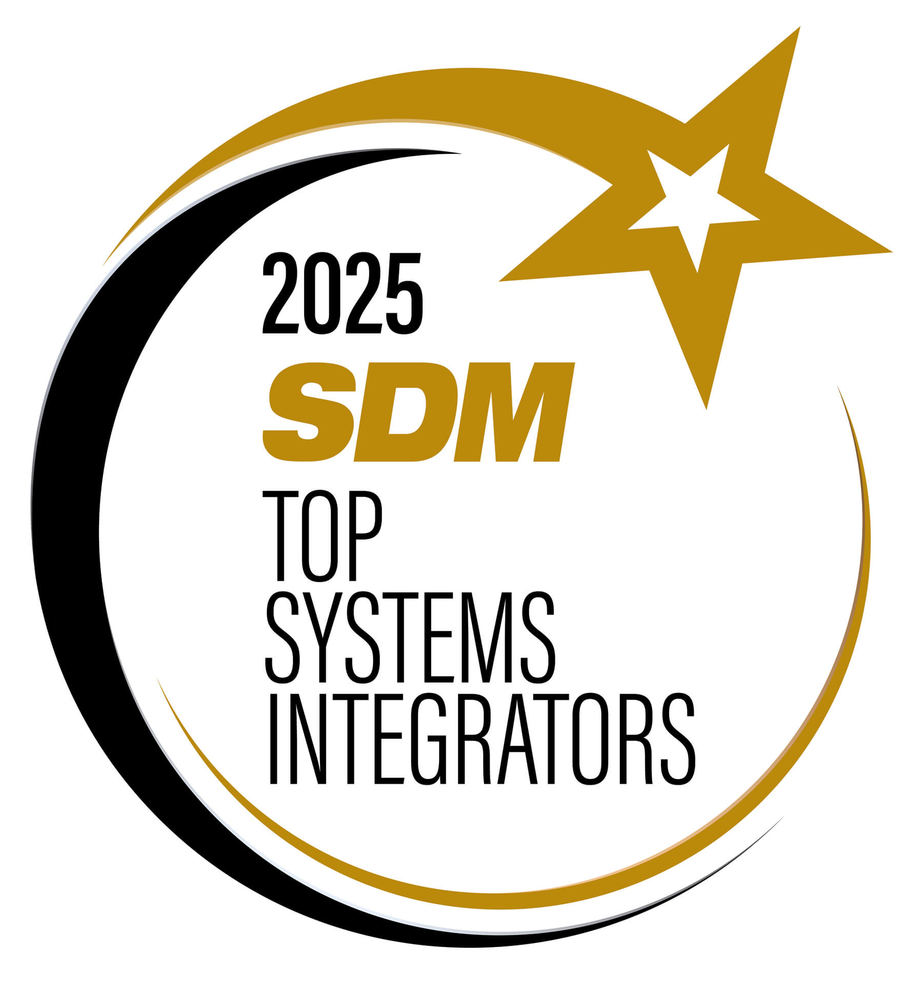 sdm top security systems integrators award badge 2025