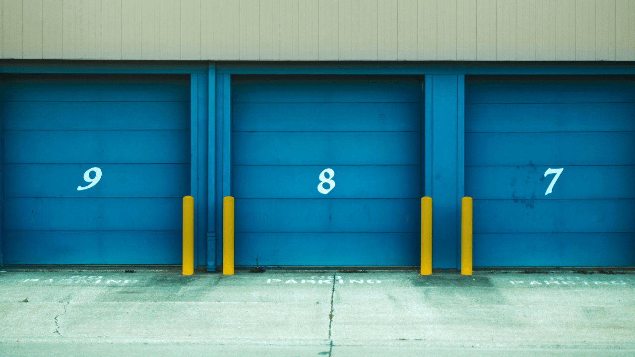 blue garage doors