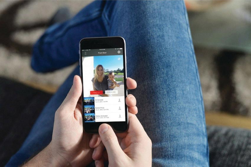 viewing a doorbell camera video feed from mobile phone